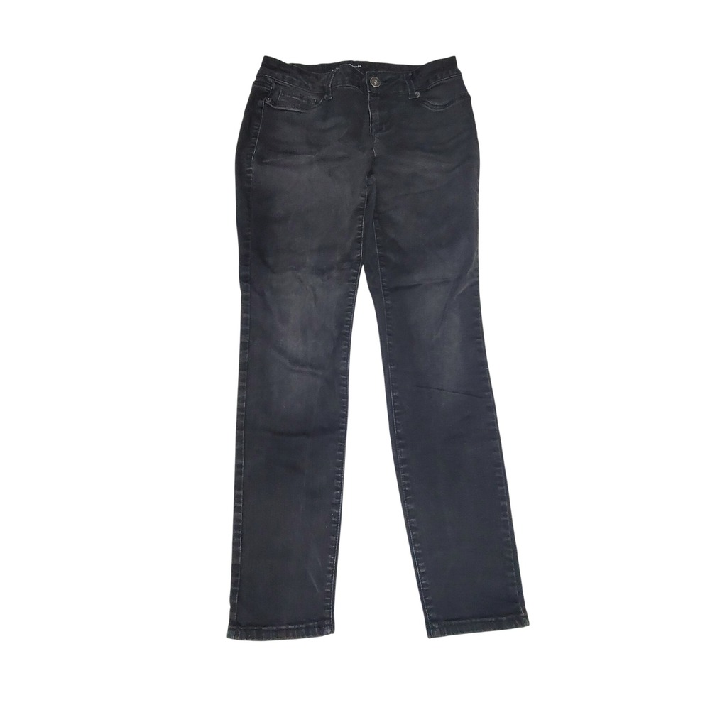 Maurices Everflex Black Slim Bootcut Jeans Size M Short Women Low Rise Denim